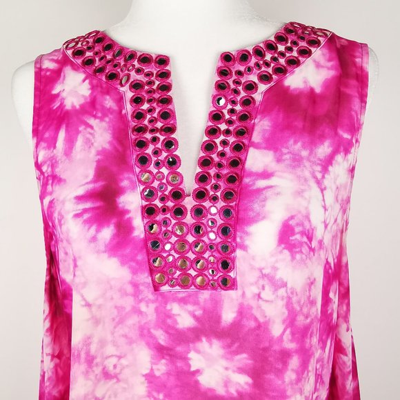 Michael by MK Tie Dye Tunic with Neck detail - Picture 5 of 10